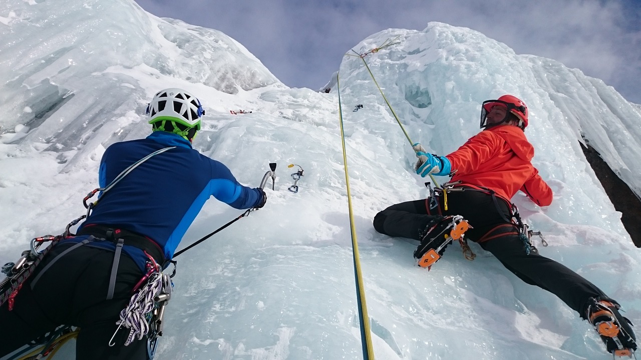 ice climbing, ice, climb